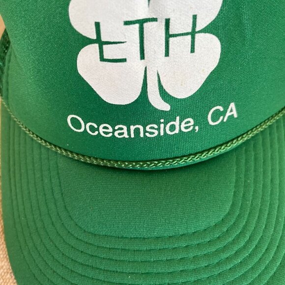 Vintage Otto LTH Oceanside California Green Mess Snapback Trucker Hat - Picture 7 of 7